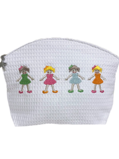 Cosmetic Bag (Medium), Row of Girls