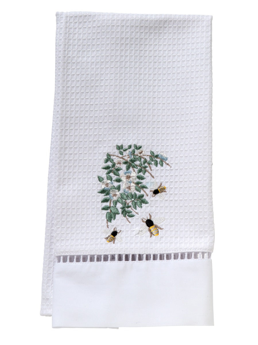 Guest Towel, Waffle Weave, Honey Bees