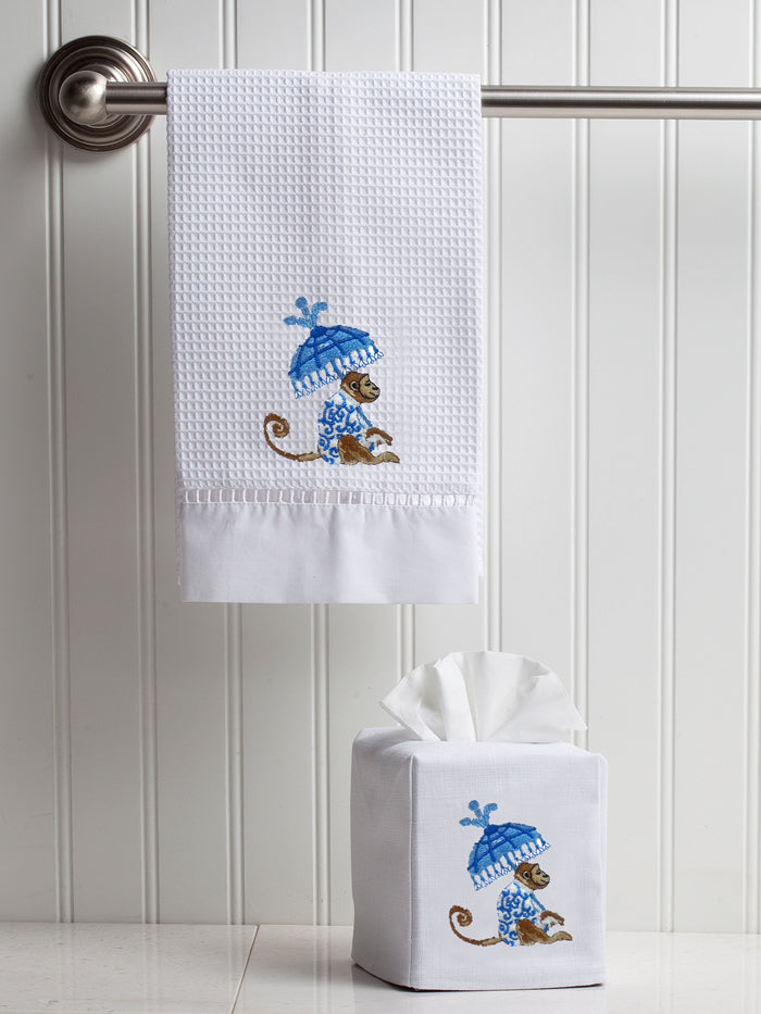 Tissue Box Cover, Monkey and Umbrella