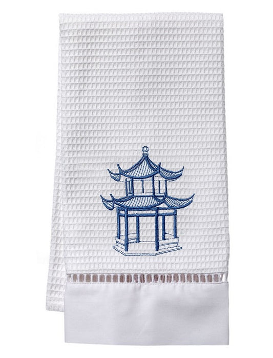Guest Towel, Waffle Weave, Pagoda (Blue)