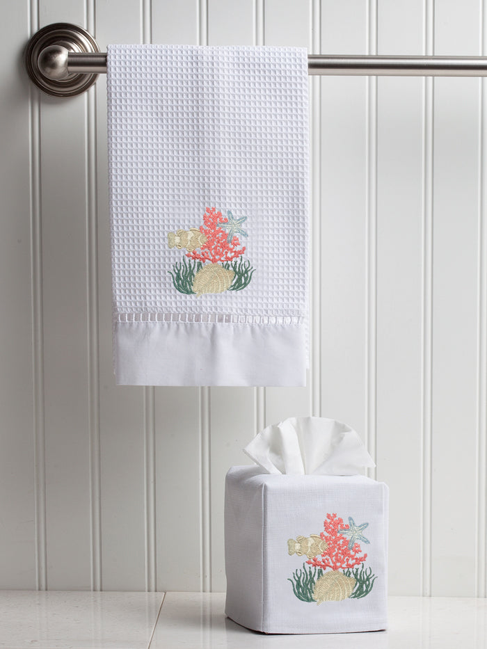 Tissue Box Cover, Under the Sea (Coral)