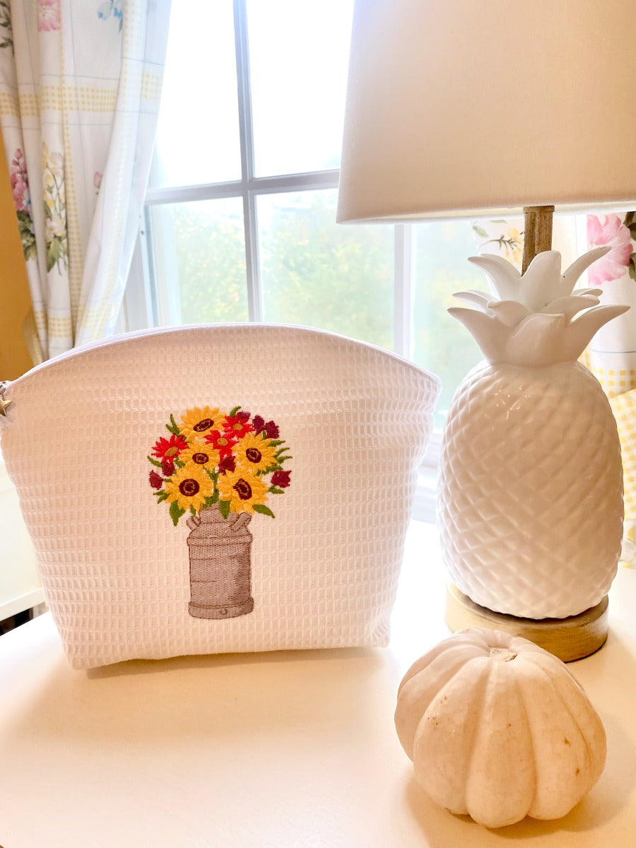 Cosmetic Bag (Large), Sunflower Pitcher