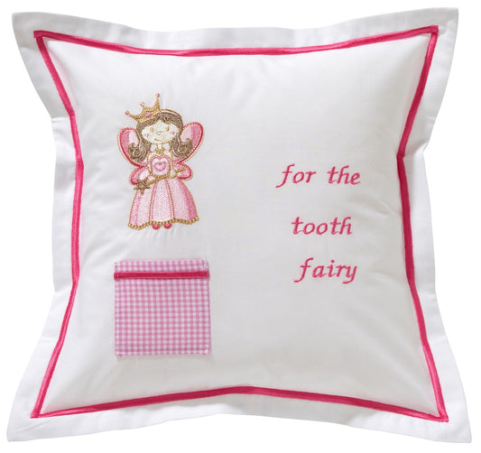Tooth Fairy Pillow Cover, Happy Fairy (Pink)