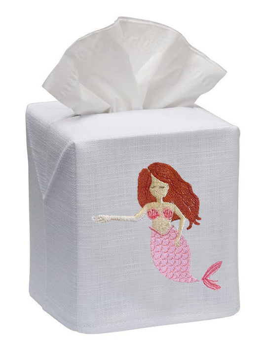 Tissue Box Cover, Mermaid (Red)