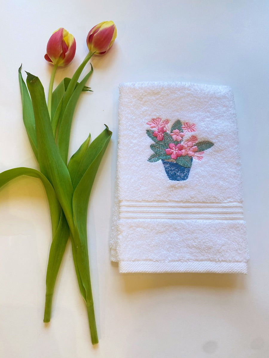 Guest Towel, Terry, Cachepot (Pink)