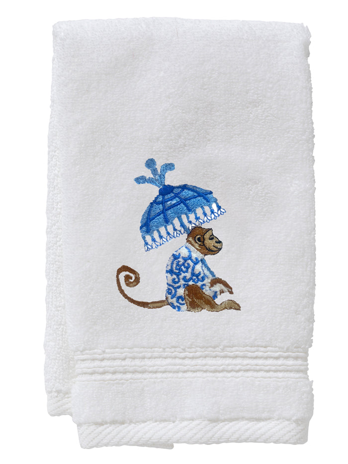 Guest Towel, Terry, Monkey & Umbrella