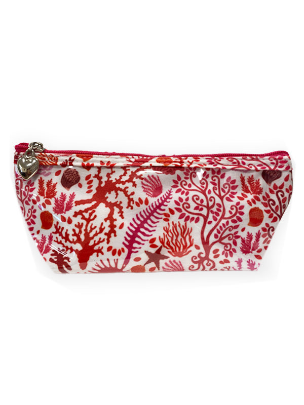 Cosmetic Bag (X/Small), Seashells (Coral)