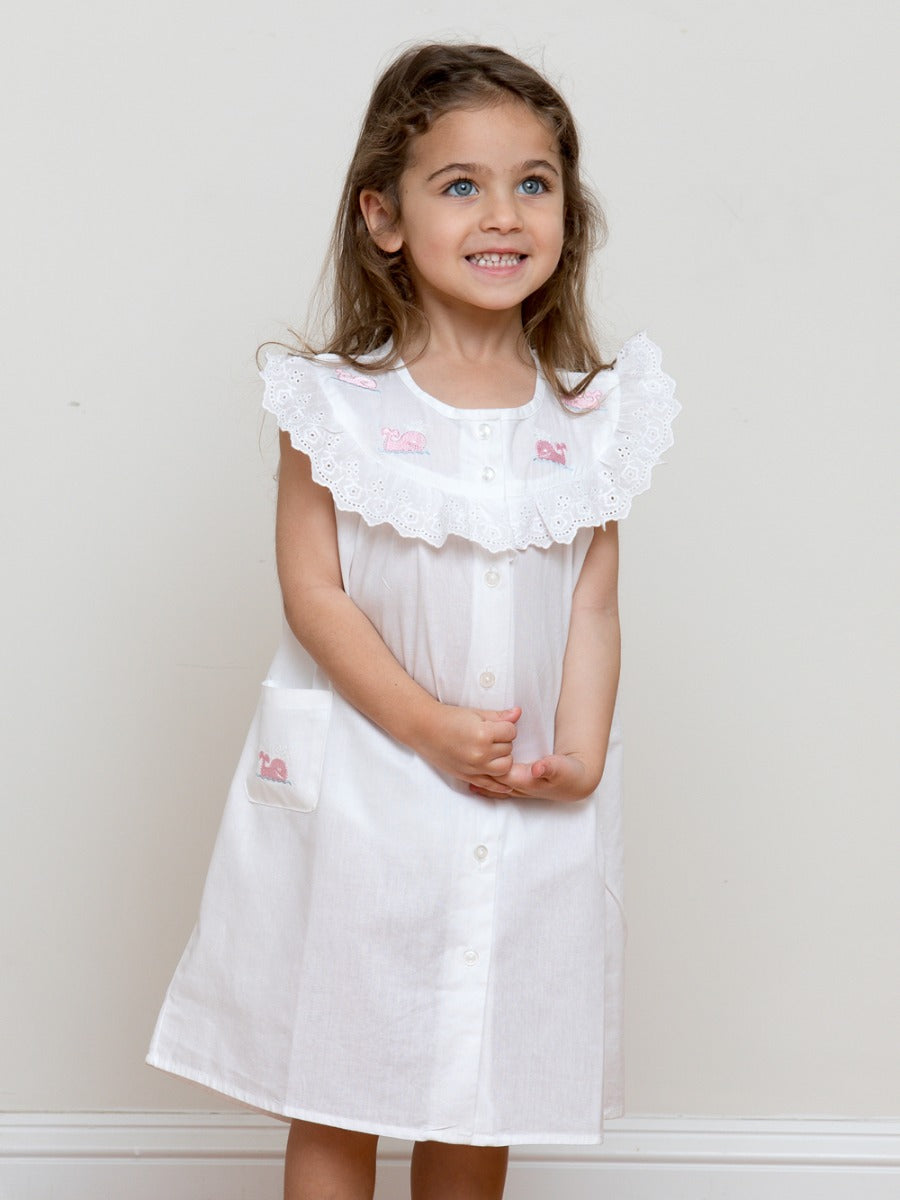 Wendy Whale Cotton Dress, Embroidered - Cotton Dresses - Jacaranda Living 9-10y Wendy Whale Cotton Dress, Embroidered - Cotton Dresses - Jacaranda Living 9-10y