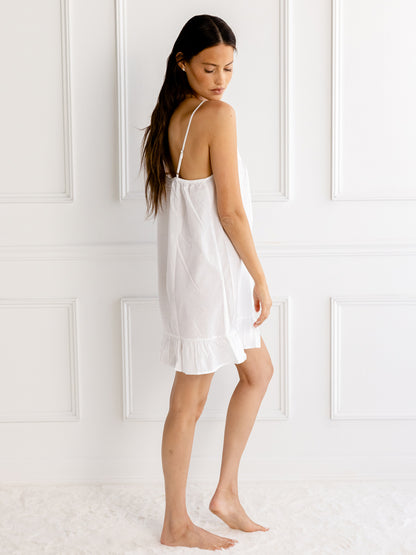 Madeline White Cotton Nightgown