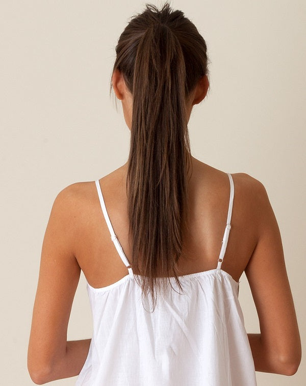 Amy White Cotton Nightgown