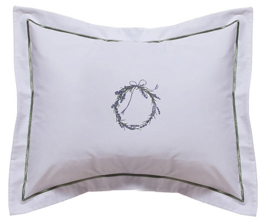 Boudoir Pillow Cover, Wreath (Lavender)