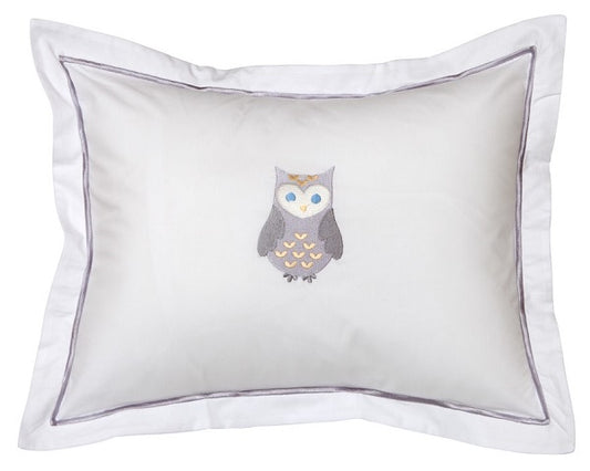 Baby Boudoir Pillow Cover, Owl (Pewter)