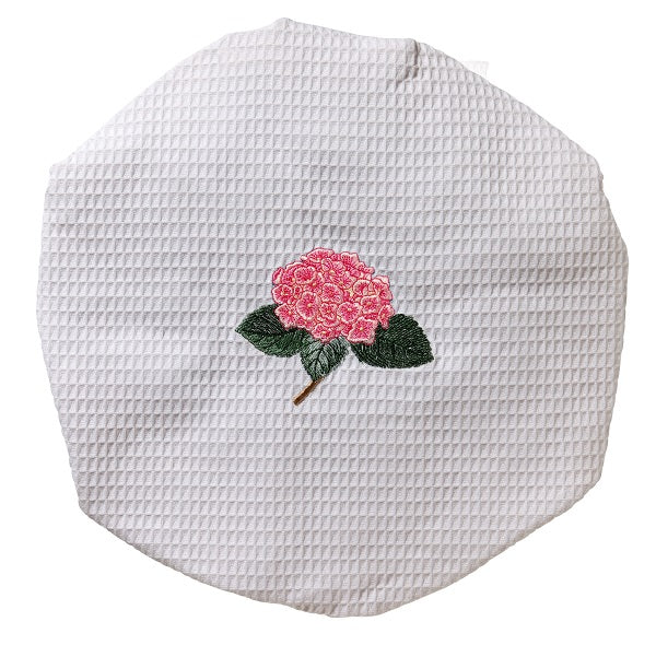 Shower Cap, Waffle Weave, Hydrangea Too (Pink)