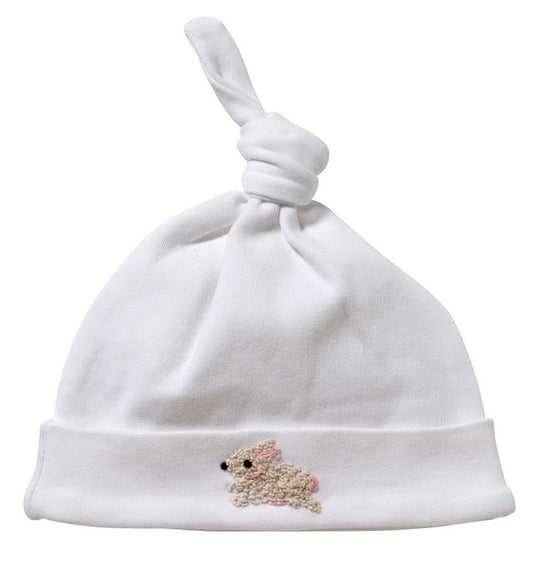 Knotted Hat, Bunny (Cream/Pink)
