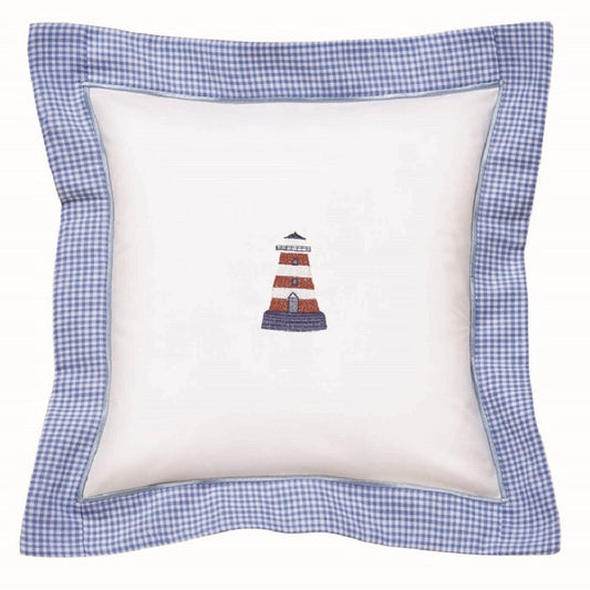 Baby Pillow Cover, Lighthouse (Red/White)