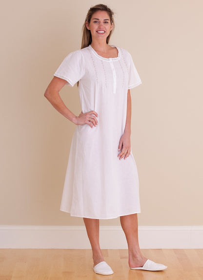 Lynn White Cotton Nightgown