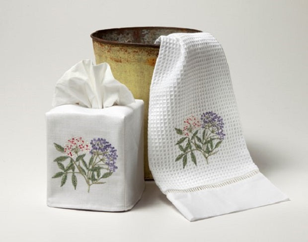 Guest Towel , Waffle Weave, Elderberry (Blue, White)