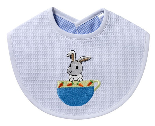Bib, Bunny in Cup (Blue)