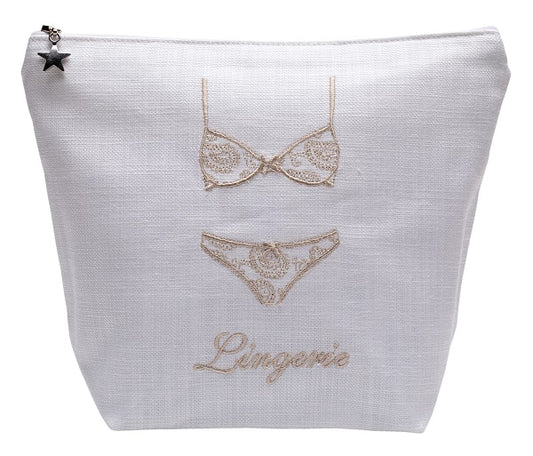 Lingerie Bag, Linen / Cotton (Beige)