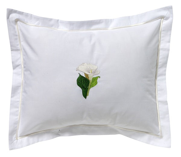 Boudoir Pillow Cover, Calla Lily (White)