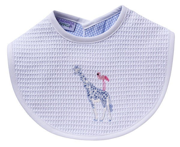 Bib, Giraffe & Flamingo (Blue/Pink)