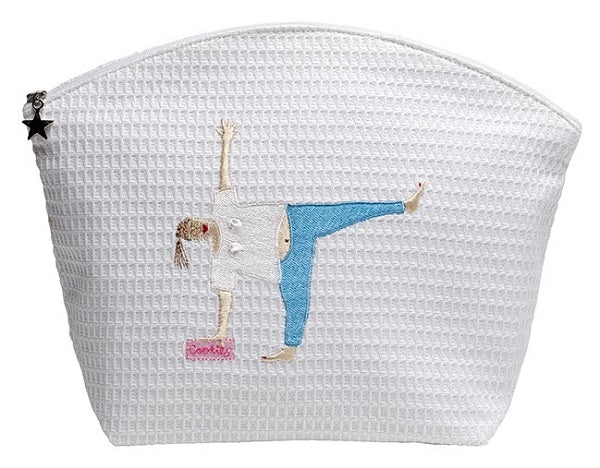 Cosmetic Bag (Large), Yoga Cookies Lady