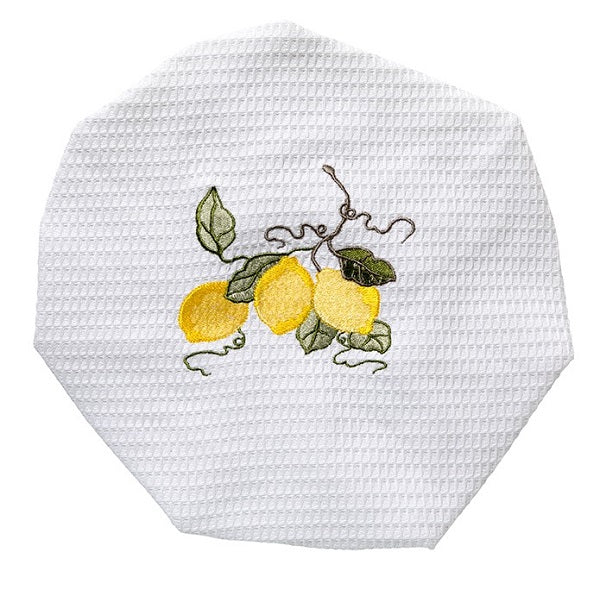 Shower Cap, Waffle Weave, Lemon Branch