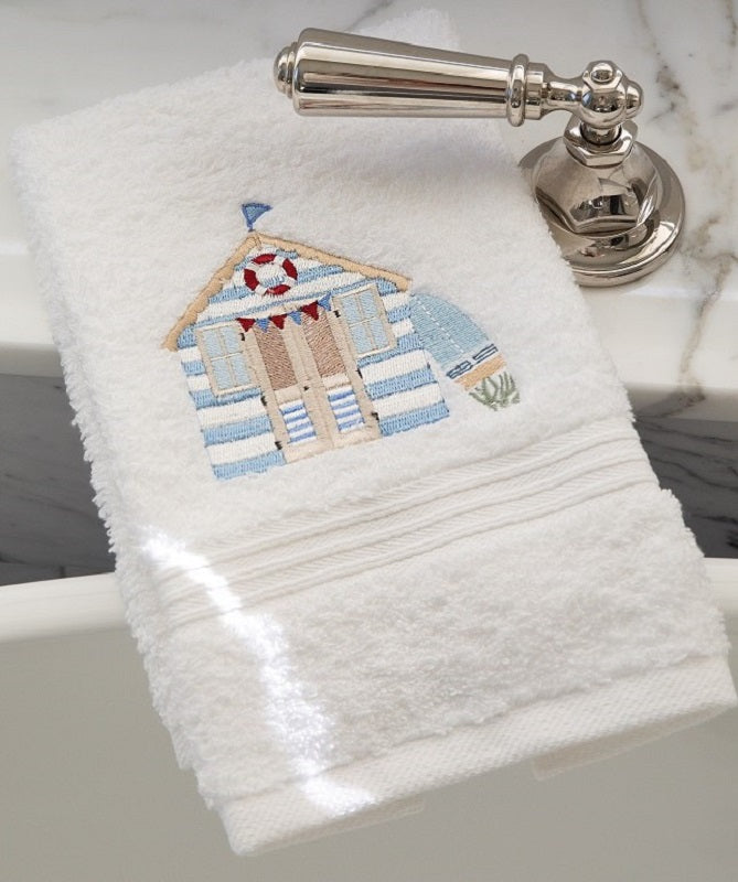 Guest Towel, Terry, Beach Cabana (Blue)