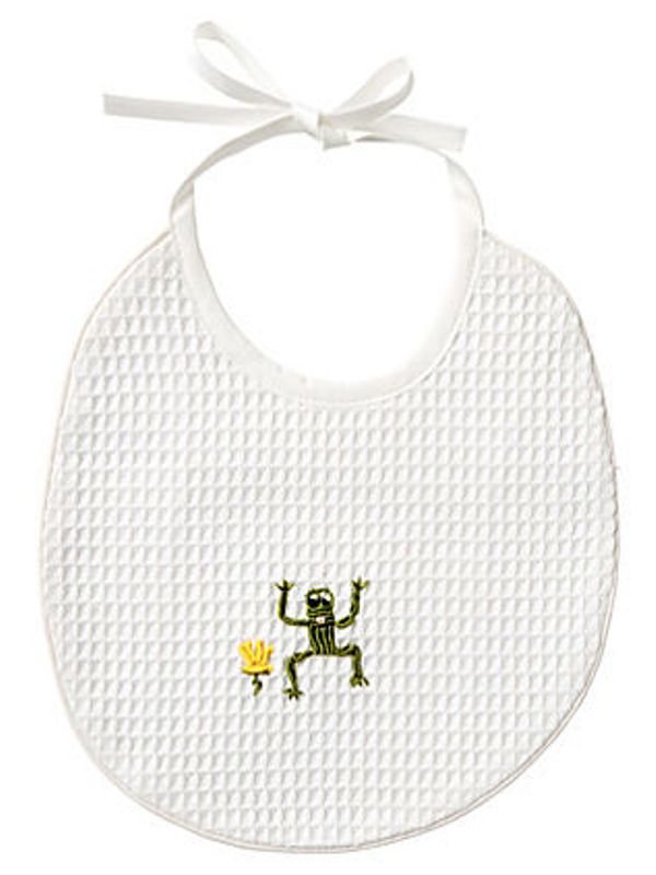Bib, Waffle Weave - Frog (Green)