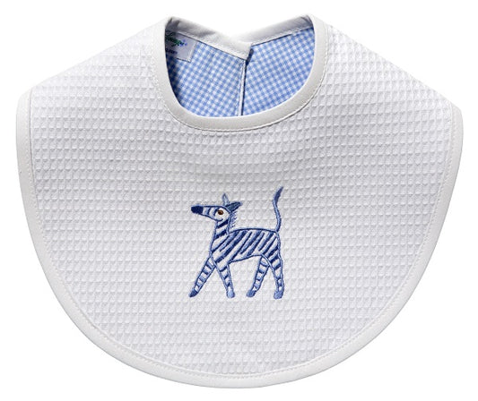 Bib, Zebra (Blue)