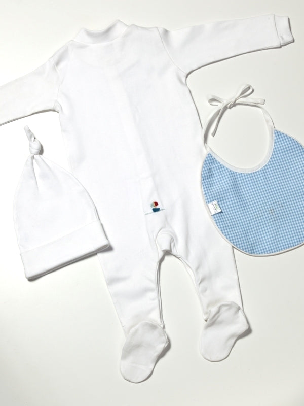 Footie, Sailboat (Red/Blue)