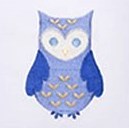 Baby Boudoir Pillow Cover, Owl (Blue)