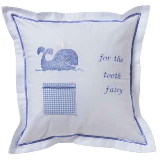 Tooth Fairy Pillow Cover, Whale (Blue)