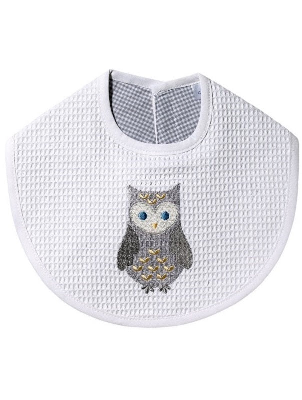 Bib, Owl (Pewter)