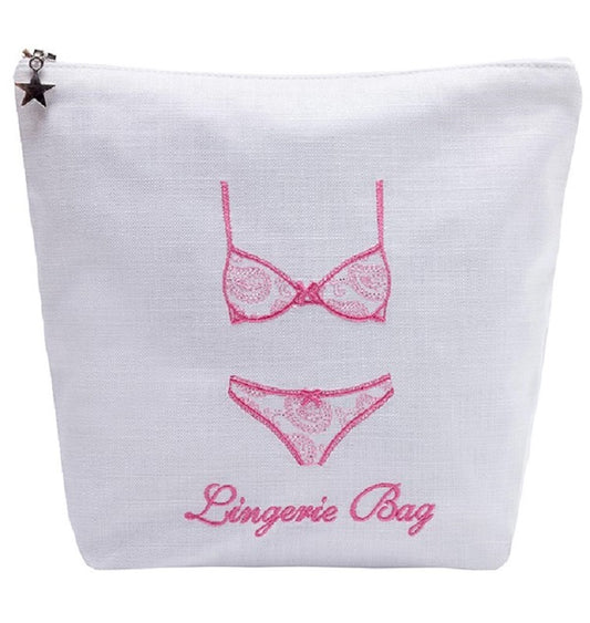 Lingerie Bag, Linen / Cotton (Pink)
