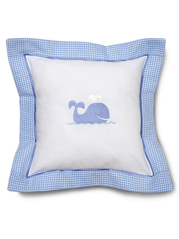Baby Pillow Cover, Whale (Blue)