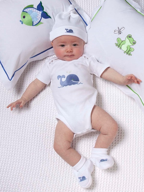 Booties, Whale (Blue)