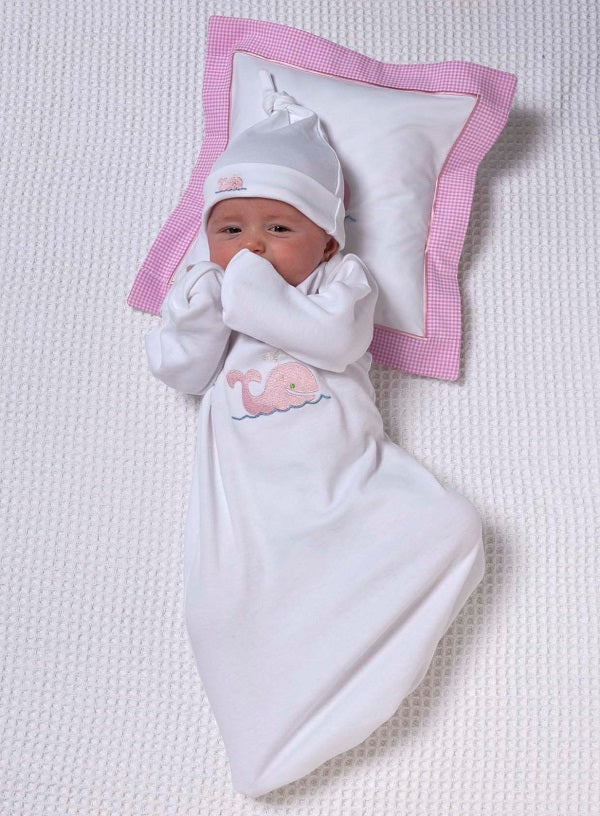 Knotted Hat, Whale (Pink)