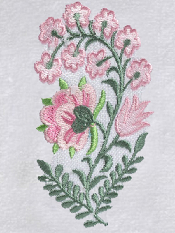 Guest Towel, Terry, Fleur (Pink)