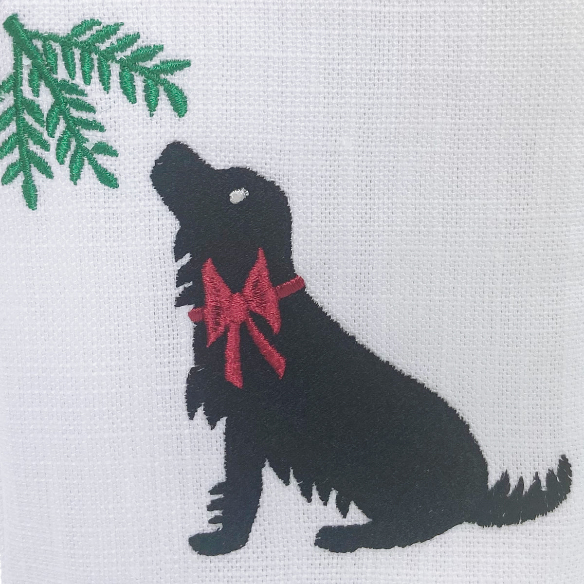 Tissue Box Cover, Holiday Black Lab