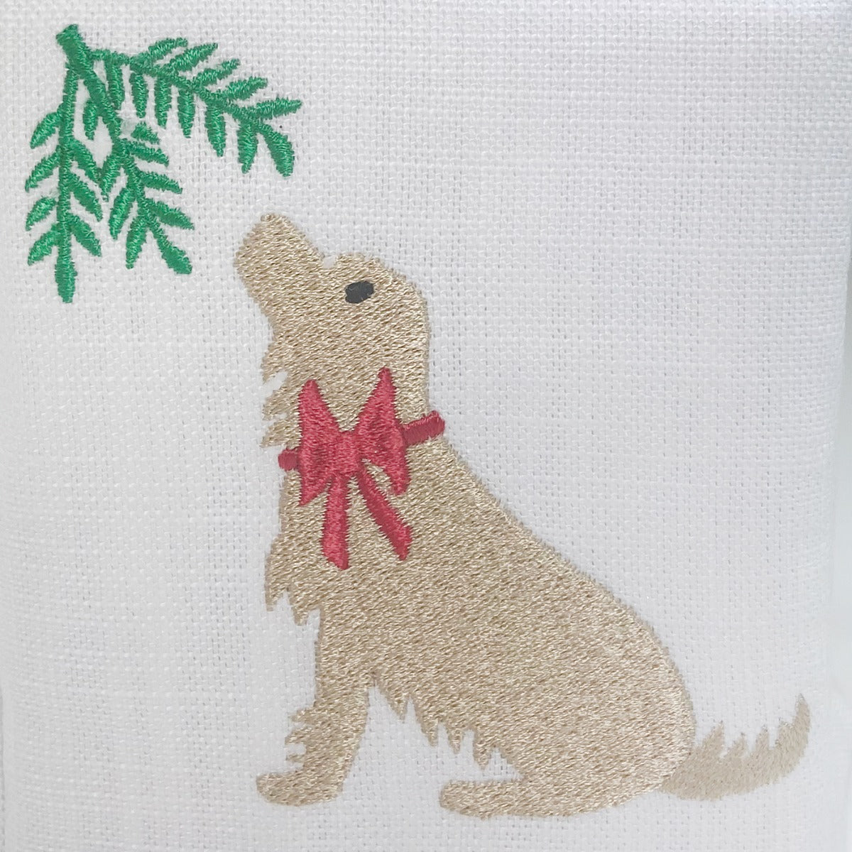 Guest Towel, Terry, Holiday Yellow Lab