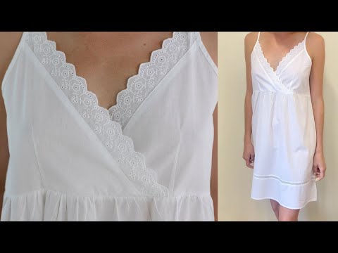 Cara White Cotton Nightgown