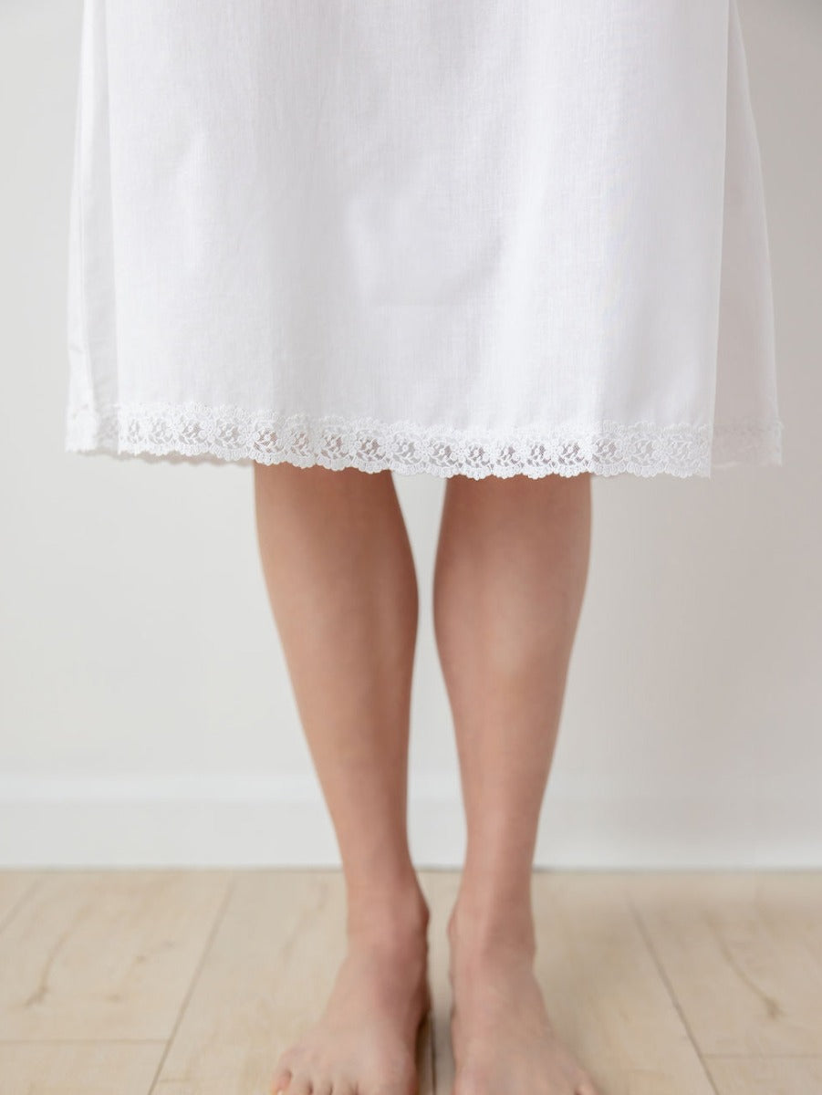 Juliette White Cotton Nightgown