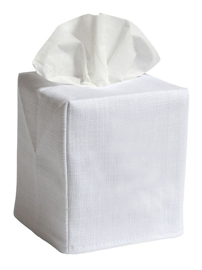 Tissue Box Cover, Sandpiper (White, Cream)