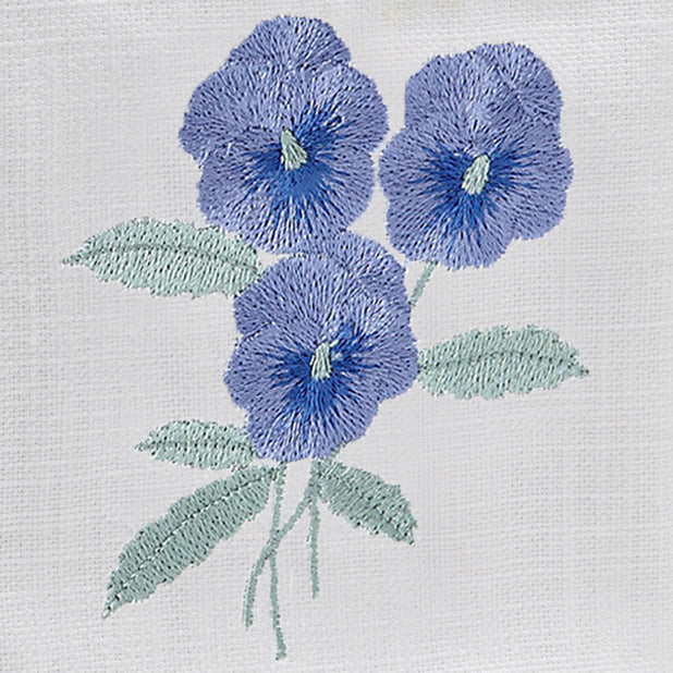 Tissue Box Cover, Pansies (Blue)