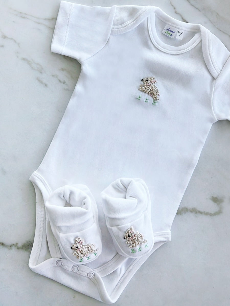 Booties, Bunny (Cream/Pink)