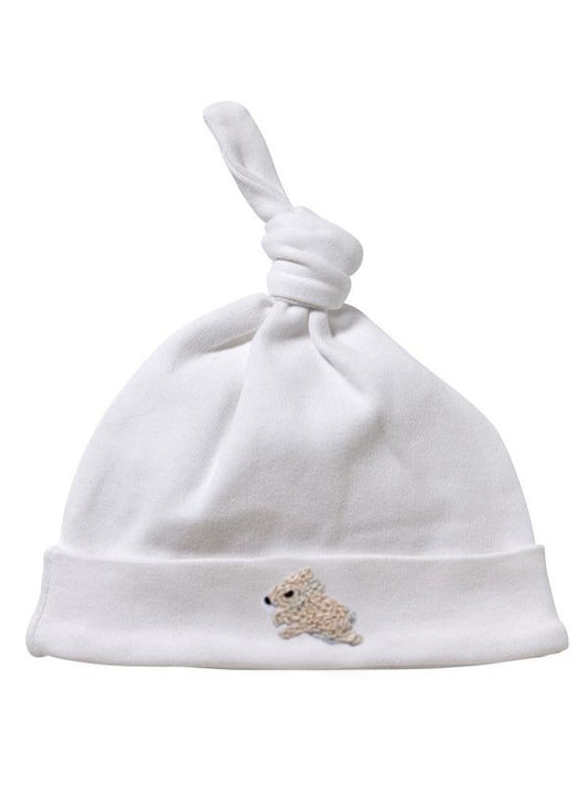 Knotted Hat, Bunny (Cream/Blue)