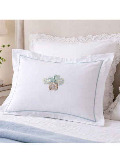 Boudoir Pillow Cover, Embroidered Floral
