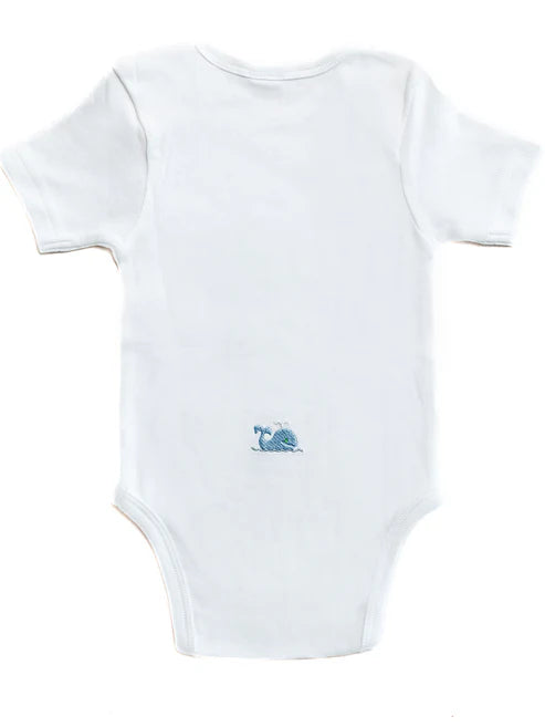 Onesie (Short Sleeve), Combed Cotton, Willy Whale