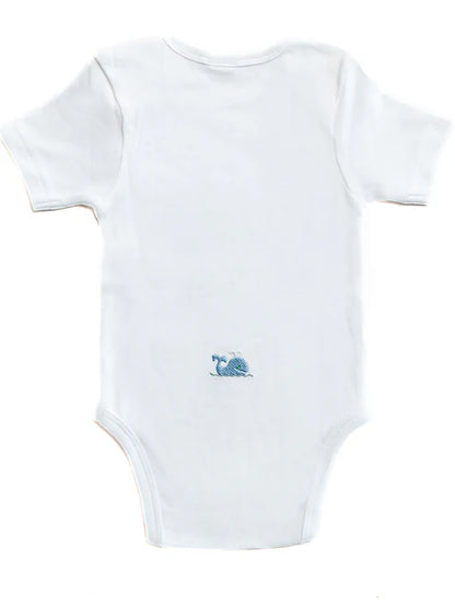 Onesie (Short Sleeve), Combed Cotton, Willy Whale